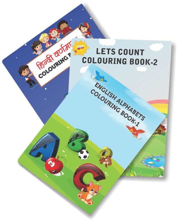 PRESCHOOL COLOURING BOOKS (3 Pcs)